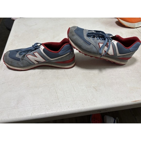 New Balance 574 Mens Blue Suede Athletic Running Shoes ML574CPI US Size 12